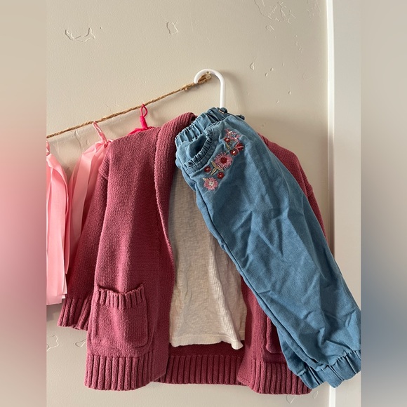Old Navy Other - Pink Old Navy Cardigan, Cream Gap Shirt, (FREE Vince C Blue Embroidered Pants)